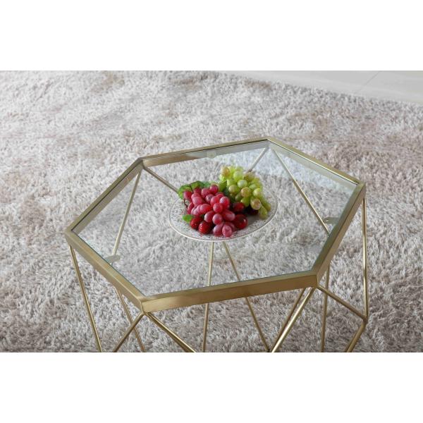 Комната жемчуга таблицы чая современных стеклянных журнальных столов нержавеющей стали стильная живя пакуя