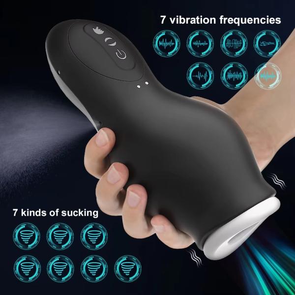 Men's Trainer Exercise masturbator cup waterproof sucking vibration Telescopic male trained glans sucker