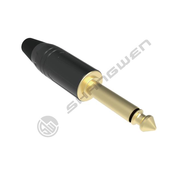 Fiche jack mono mâle en métal 6,35 mm 6,35 mm 1/4