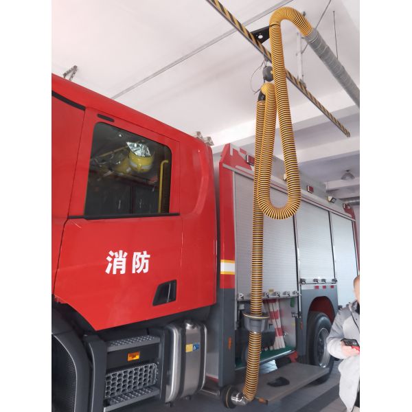 NFPA Compliant Automatic Sliding Rail Fire Truck Exhaust Removal System for Stations