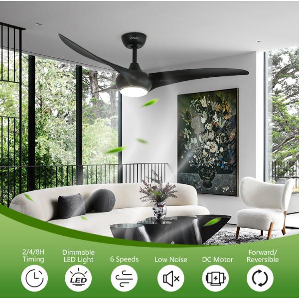 Suporte Dimmer LED ventilador de teto estilo popular CE CB ETL certificado 3 lâminas de plástico ABS