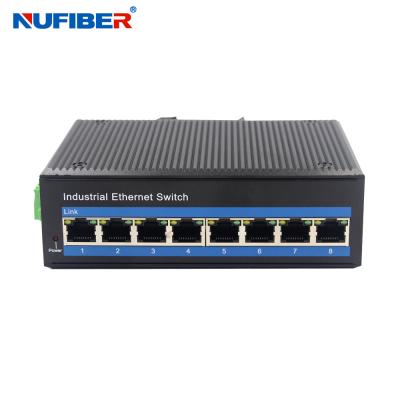10/100/1000M 8 RJ45 Ports Industrial Din Rail Ethernet Switch IP40 Unmanaged Industrial Switch