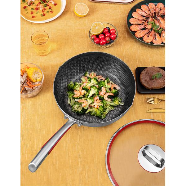 Good Quality Triply Stainless Steel Cooking Pan Induction Cooker Fry Pan Nonstick Frying Pans