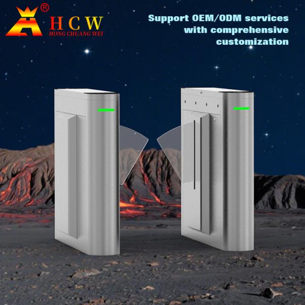Gestion de trafic Wing Gate Turnstile acrylique 50/60HZ pour la métro de souterrain