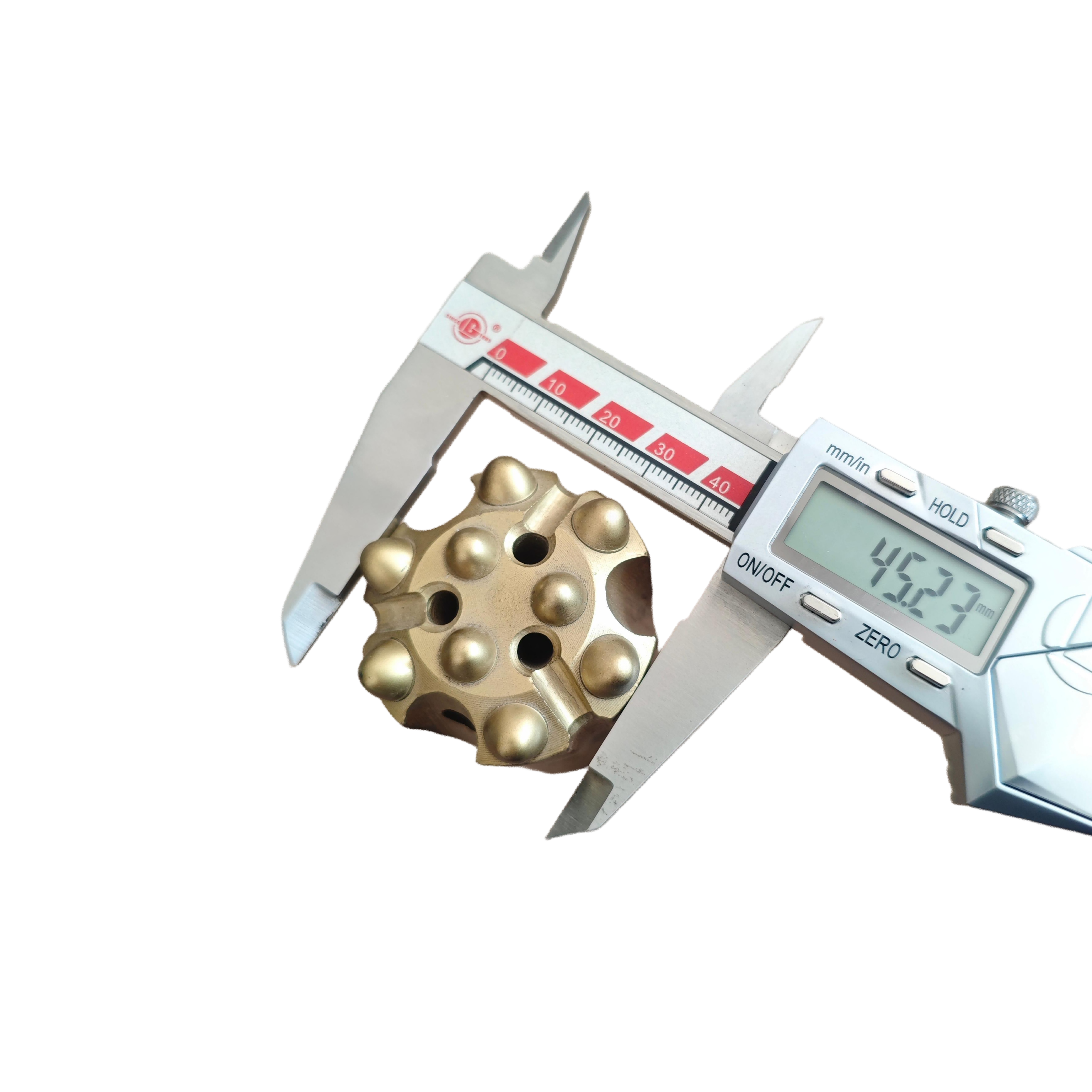 9 Tooth 45mm R28 Threaded Button Bit For High Power Rock Drilling