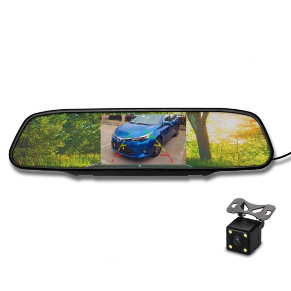 espelho retrovisor do reverso de TFT LCD de 5 polegadas para o carro com inversão da câmera