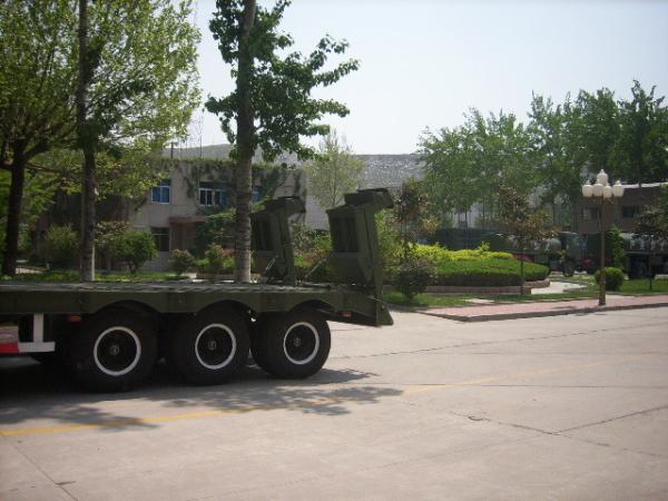 Hydraulic Low Bed Semi Trailer With Mechanical Suspension In 3/4/5 Axles