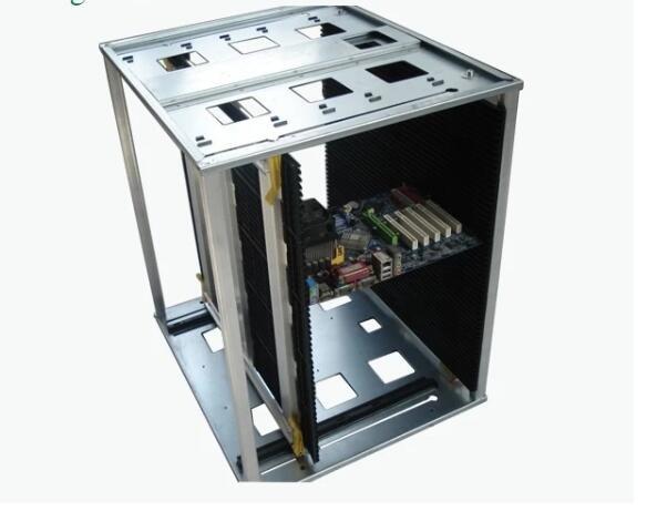 ANSI Standard ESD Products Smt Magazine Rack Aluminum Plastic Material Black