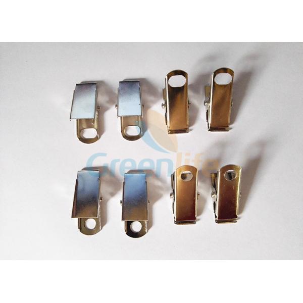 Smooth Surface Metal Bulldog Clips Customized Nickle Plated Light - Weight