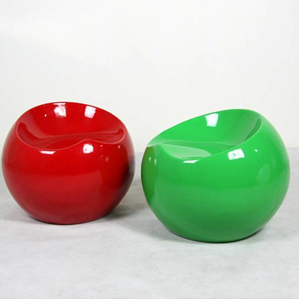 Modern ABS Small Ball Chair Plastic Apple Stool Modern Chair Furniture
