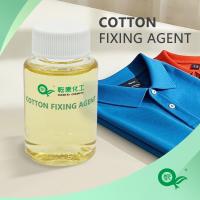 Fijador de color de algodón puro, adecuado para mejorar la resistencia al color activo de las telas de algodón, con un buen efecto de fijación de color y una mejor resistencia al lavado con agua