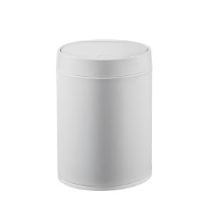 3L de aço inoxidável Desktop Touch Top Lixeira redonda com tampa de rolamento
