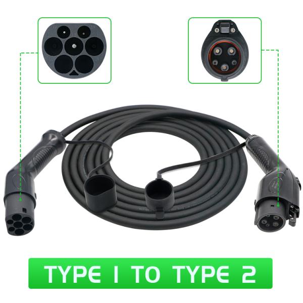 16A 32A 1 Mode de chargeur Ev à 3 phases Niveau 3 Cable de charge Ev électrique pour voiture de type 2 à type 2