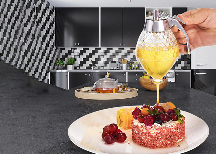 Емкость бутылки кетчуп 200ml варенья Cruet меда опарников высокого боросиликата Sealable стеклянная
