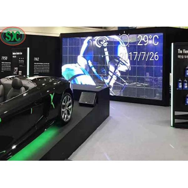 Transparent Poster Curtain Display LED Cylinder 62500 Points/Square Meter SMD2121