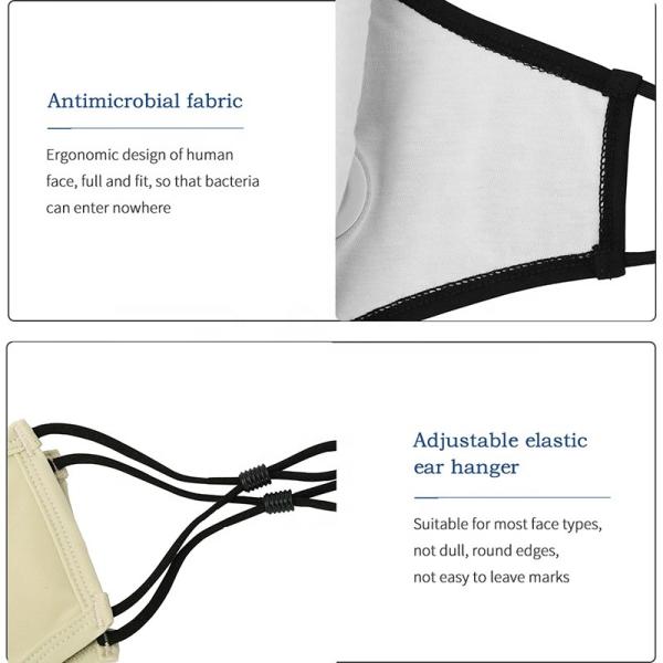 Fashion Washable Copper Ion Mask SGS certificated Elastic earloop White color