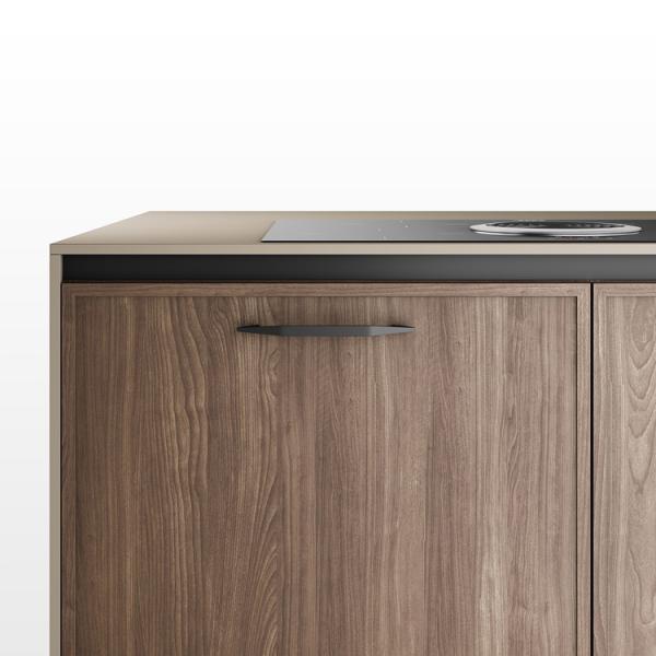 PVC Vaccum Finish Contemporary Kitchen Cabinets Modern Kitchen Units