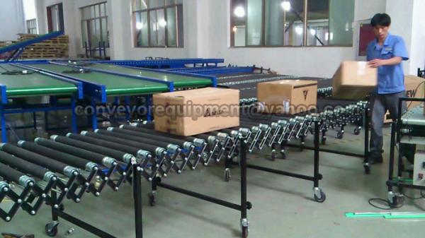 Flexible Expandable Motorized Rubber Coated Roller Conveyor,Loading Unloading Conveyor
