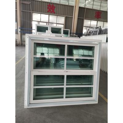 Alumínio Vertical UPVC Single Hung Janela Grill Design Para Rancho Casa