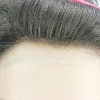 Ligne de cheveux naturelle Remplacement de cheveux humains 8x10 système de cheveux Toupee