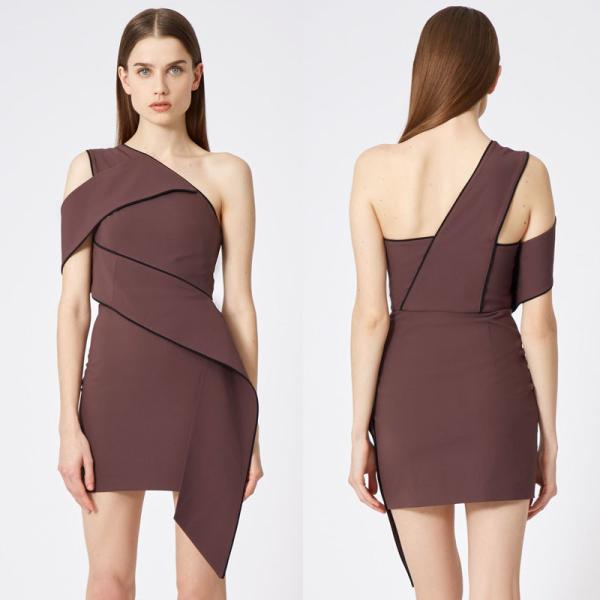 Платье миди оптовых дам наклона плеча официальное