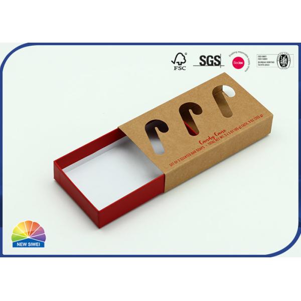 Рождество ящика картона ФСК Крафт упаковывая сползая бумажную коробку