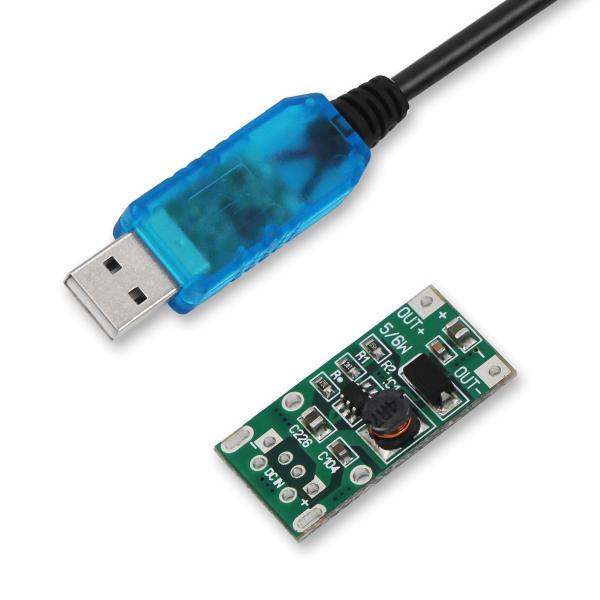 Câble convertisseur d'alimentation USB vers CC élévateur 5V à 9V 12V pour routeur, caméra, lumière LED, petit ventilateur