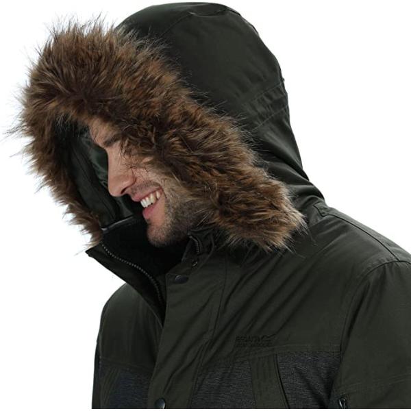 Artificial Fur Hooded Regatta Heavy Down Winter Down Jackets Machine Wash,