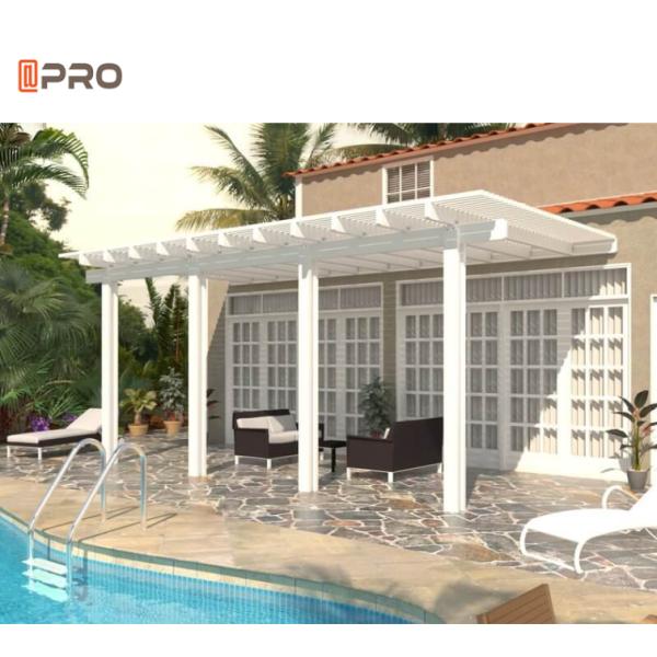 Canopy Timber Glass Roof Modern Aluminum Pergola Powder Coated