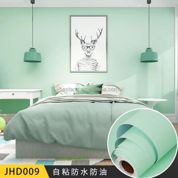 Matt Finish Self-Adhesive PVC Wallpaper in Dark Black Color for Home Decoration Sound-Absorbing Function