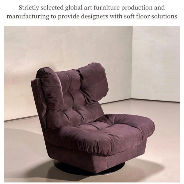 OEM Light Luxury Single Chair Living Room Creative Rotating Leisure Sofa Chair Lounger