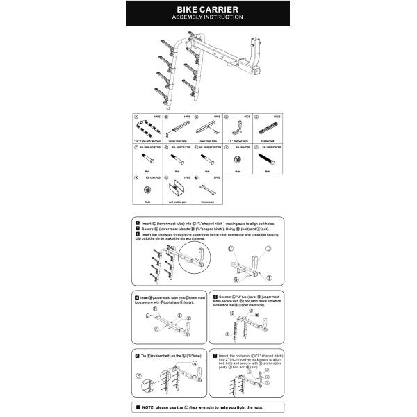 Стальной задней несущая шкафа велосипеда автомобиля кудели установленная заминкой для корабля автомобиля Suv