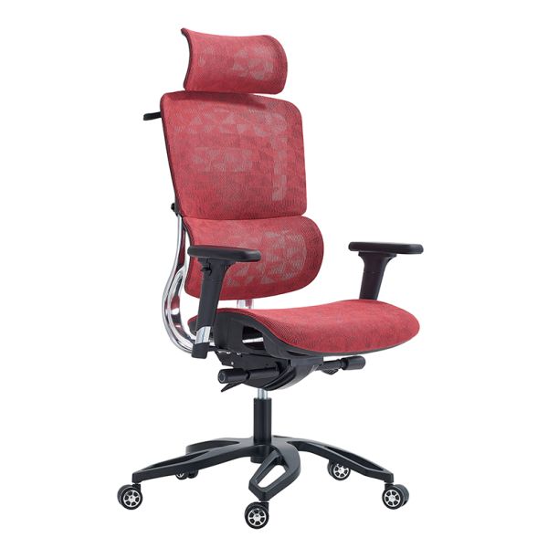 Aluminium Ergonomic Lumbar Support Office Chair with High Back
