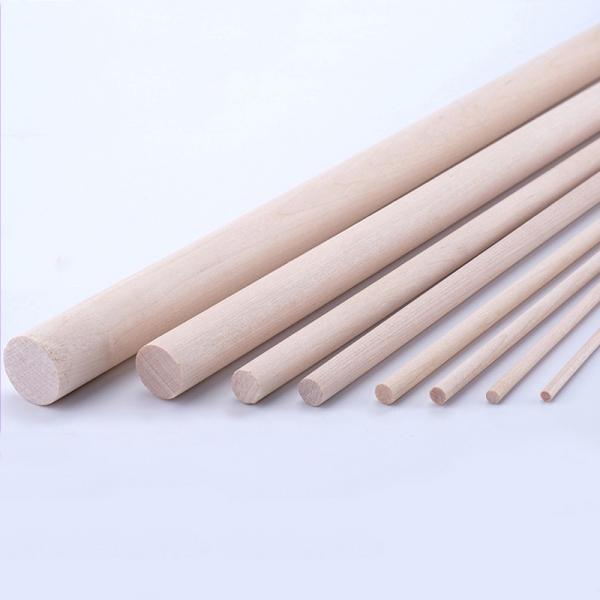 Polished 4mm Unfinished Wood Crafts Long Round Wooden Sticks