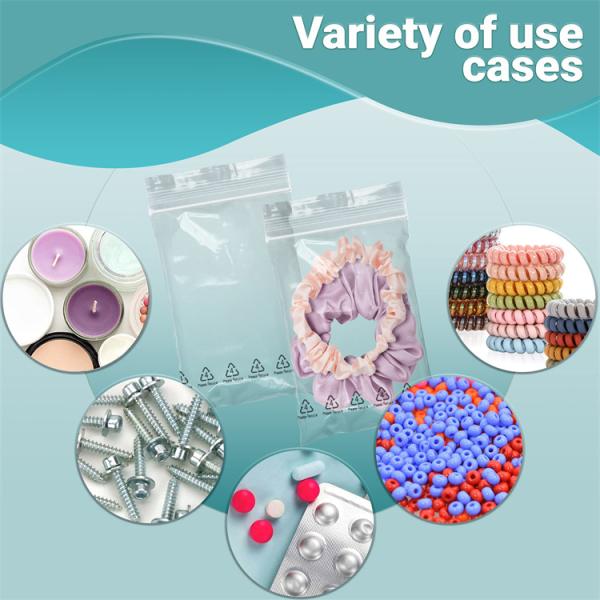 Secure Zipper Closure Custom Logo Print Polybags for Suffocation Warning and Security