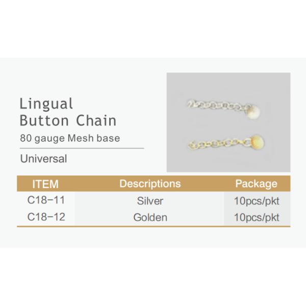 Ортодонтические аксессуары класса II Круглая сетка с языковой пуговицей с цепью