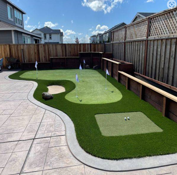 High Density 18mm Pile Height Golf Artificial Grass with Wear Resistance for Professional Courses
