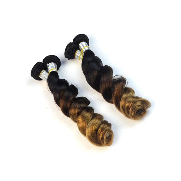 8A Grade 3 Tone Colored Human Hair Extensions 10