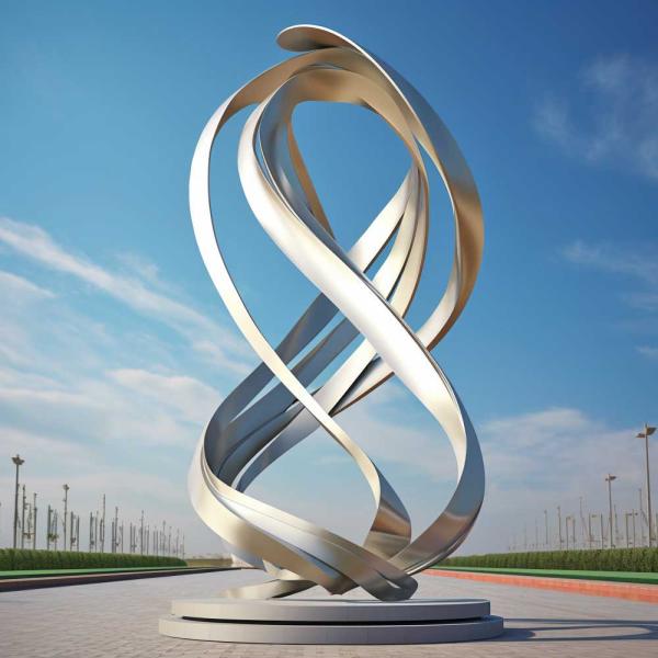 Custom Modern Public Decoration Stainless Steel Spiral Sculpture