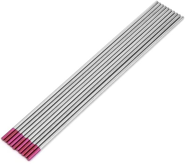 Eletrodo de tungstênio 2% torado 1/16' * 7 vermelho WT20 10 pacotes para projetos de soldagem TIG