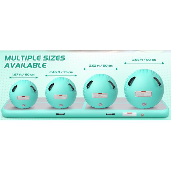 Inflatable Gymnastics Air Roller Set, Tumble Rolling Air Roller Gymnastics Barrel With Electric Pump For Kids Adults Home Outdoor Gymnastic Training Cheerleading Yoga