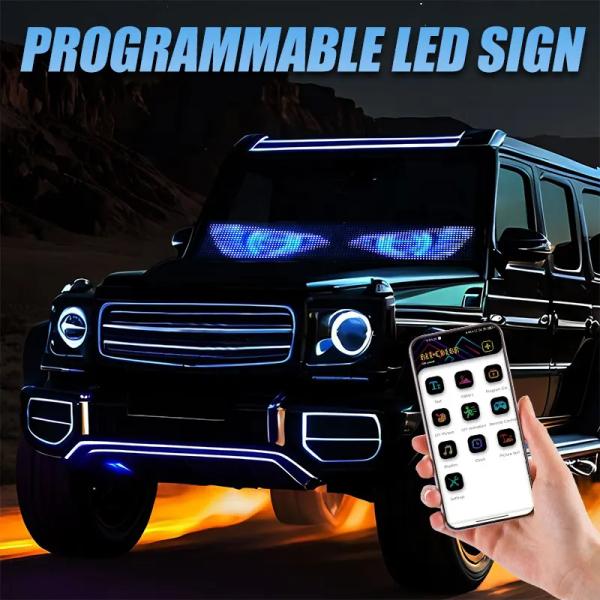 5VDC USB/2A Headlight Red Devil Eye Truck Windshield LED Sign Demon Eye Led Headlight For Motorcycle