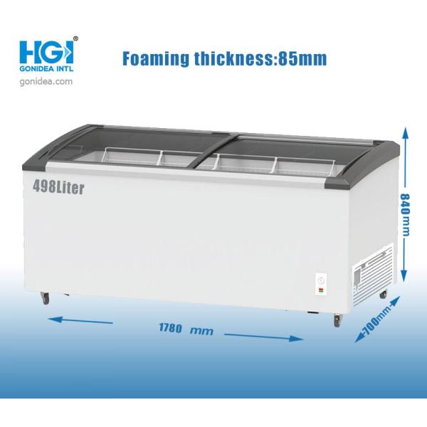 Сползая стекло морозильник комода Frost 498 литров свободный с OEM SASO замка