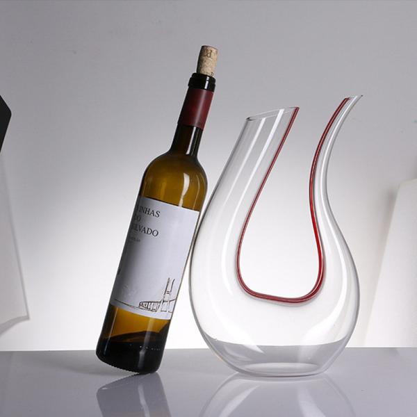 Mouthblown Lead Free Wine Decanter , Round Cone Modern Wine Decanter Easy To Clean