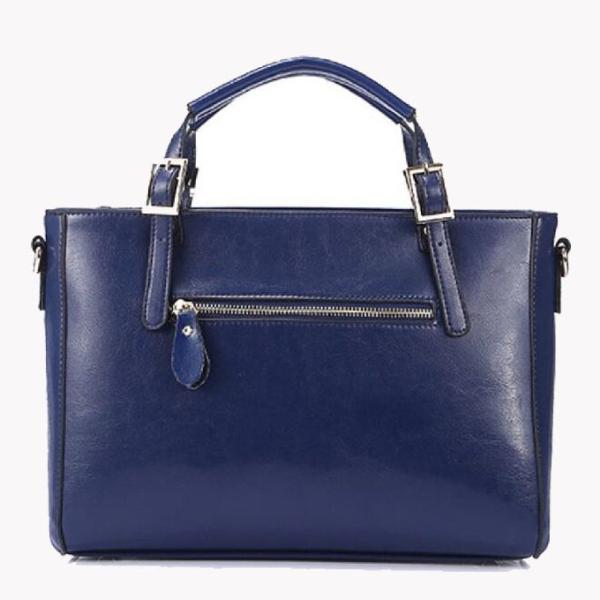 Cera de costura transversal Tote Shoulder Bag de couro do óleo das mulheres