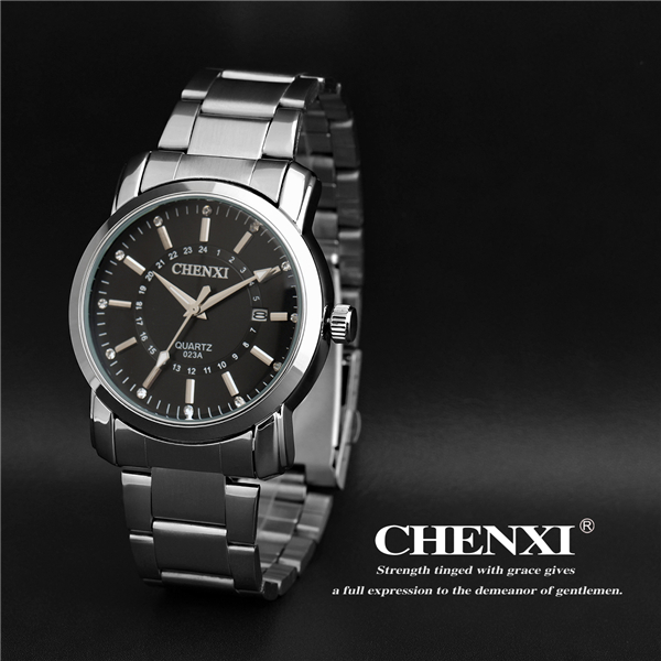 C023A Stainless Steel Band Watch Brand CHENXI Fashion Watches Japan Movt Quartz Watch Mens
