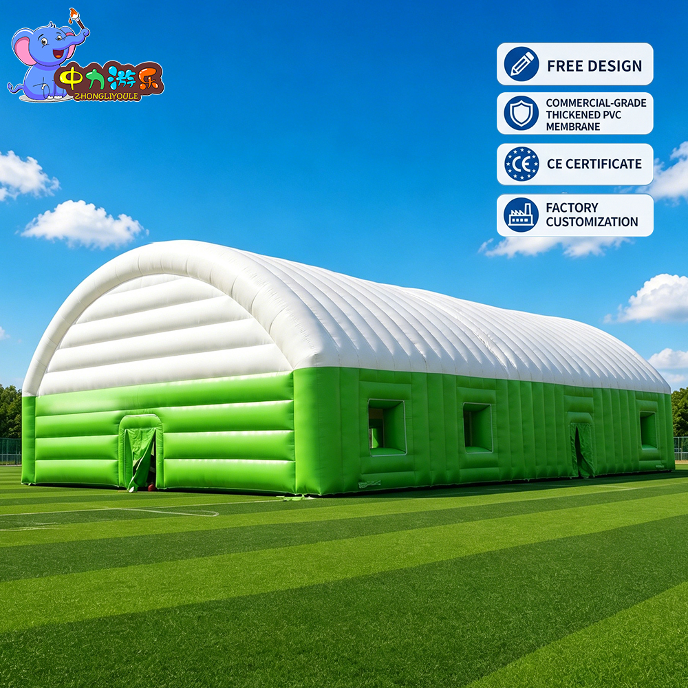 Custom Giant Inflatable Tent Daylight Sports Hall with Air Beam Structure for Football Academies, Schools, Sports Clubs and Multi-Purpose Indoor Training