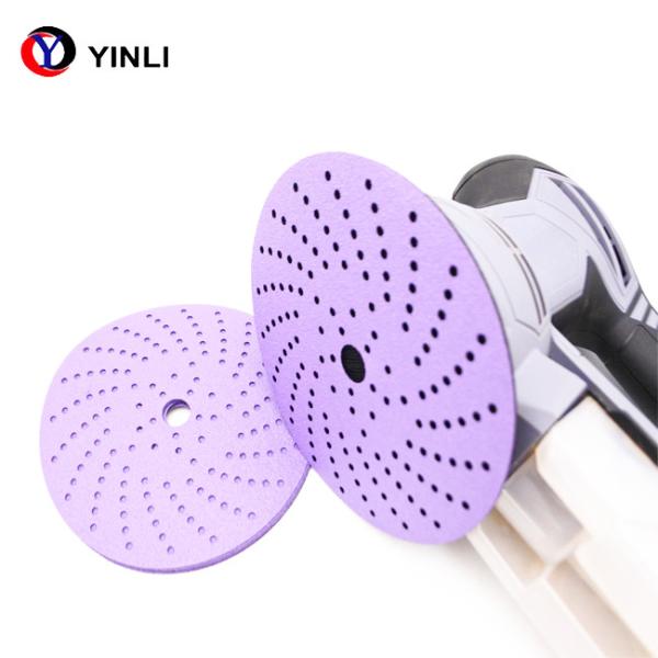 17 Holes 150mm Sanding Discs 2000 Grit Aluminum Oxide Fiber Disc
