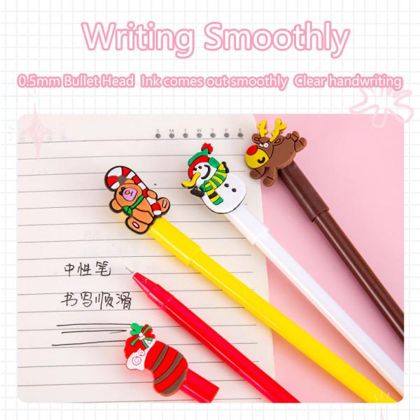 Christmas Series Neutral Pen 0.5mm Black Water based Cartoon Gift Gel Pen