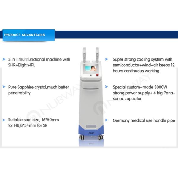 Factory price semiconductor + water + air super strong cooling system ipl hair removal machine